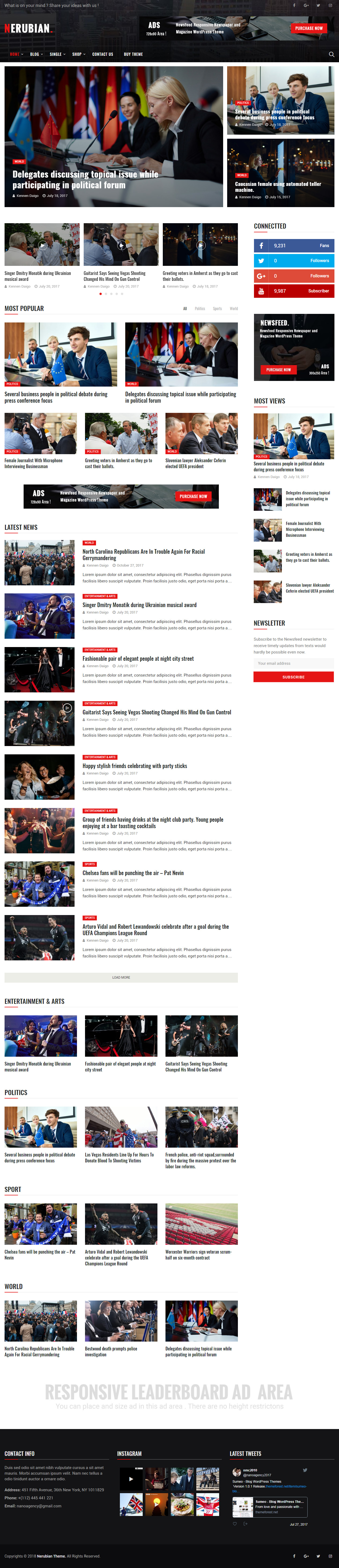 Nerubian WordPress Bootstrap 4 Theme