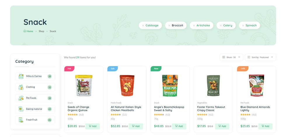 Category page