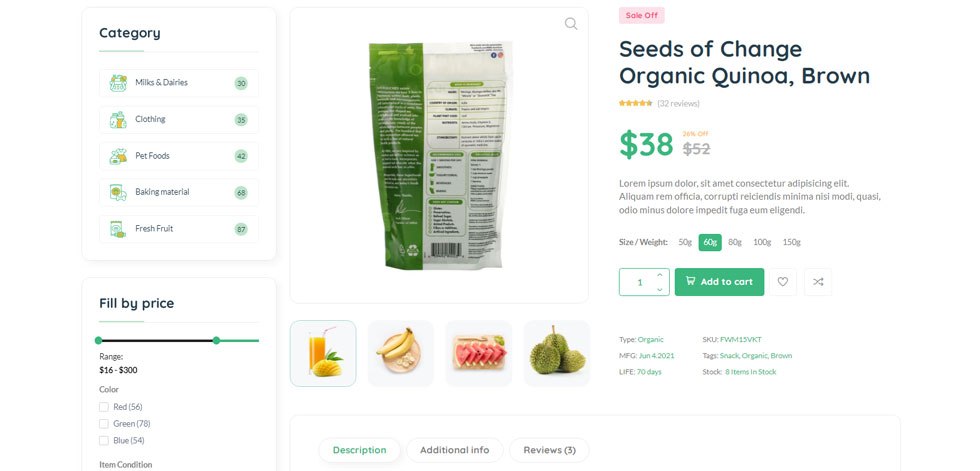 Product page