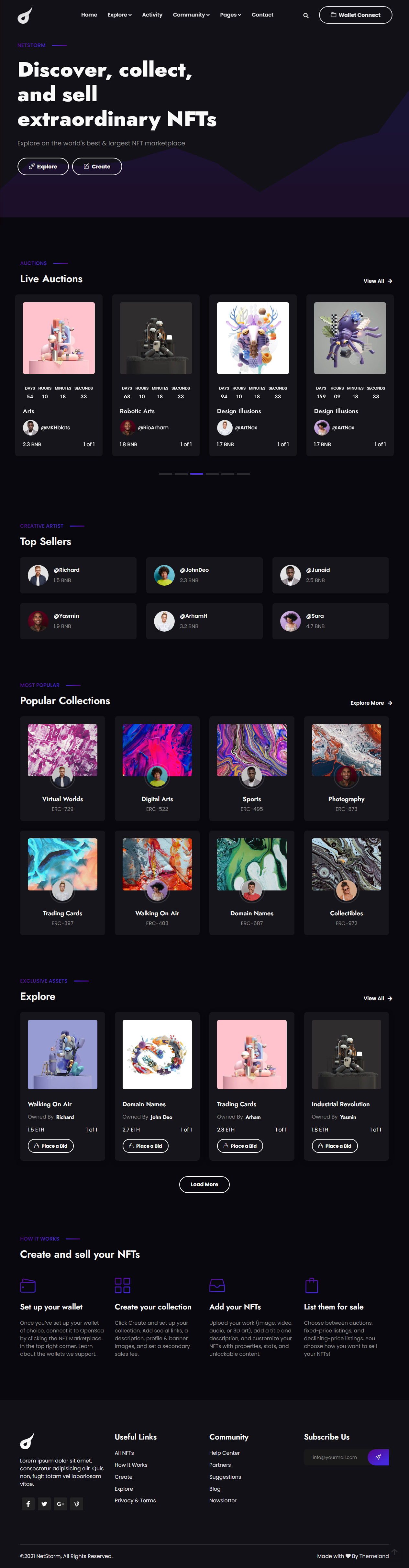 Netstorm Angular 12 HTML Website Templates