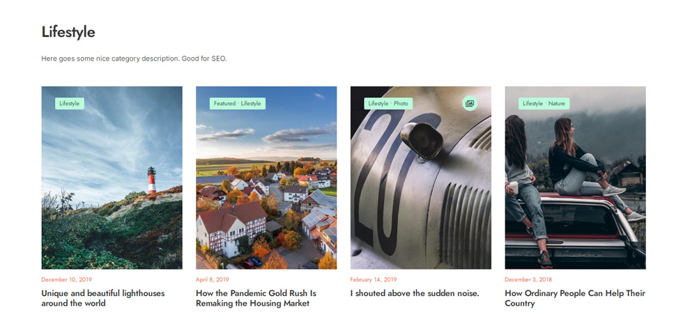Category page
