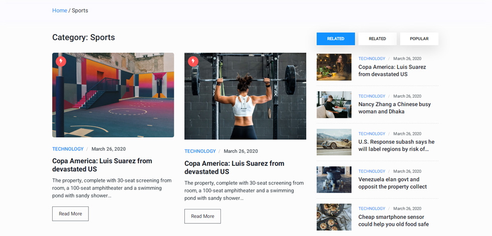 Category page