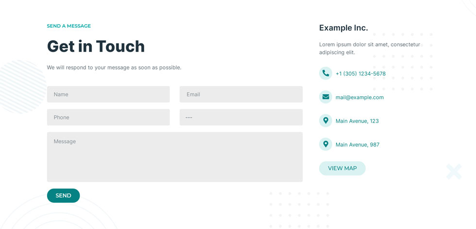 Contact page