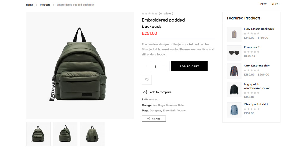 Product page