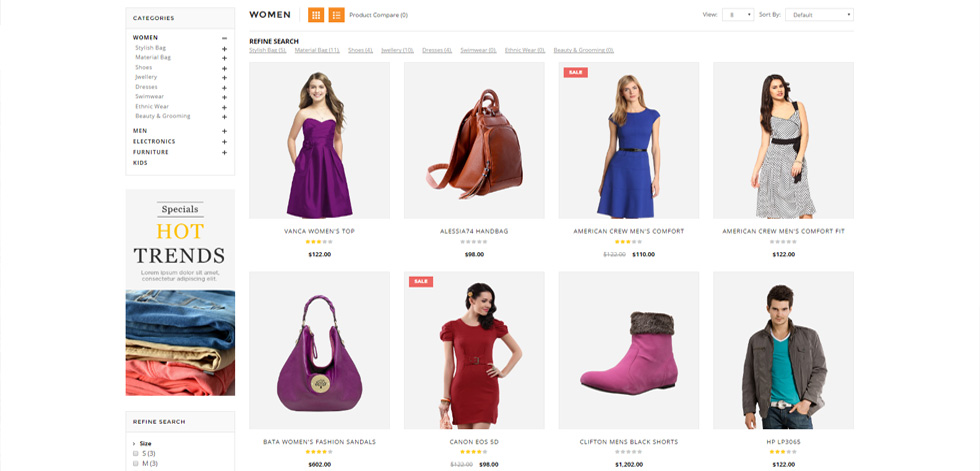 Category page