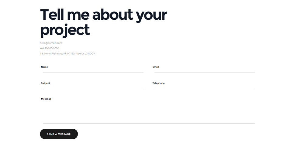 Contact page