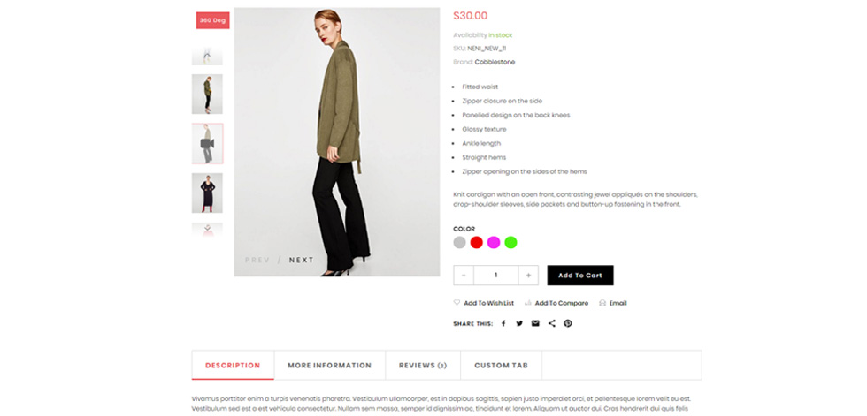 Product page