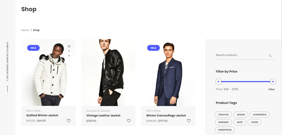 Shop page