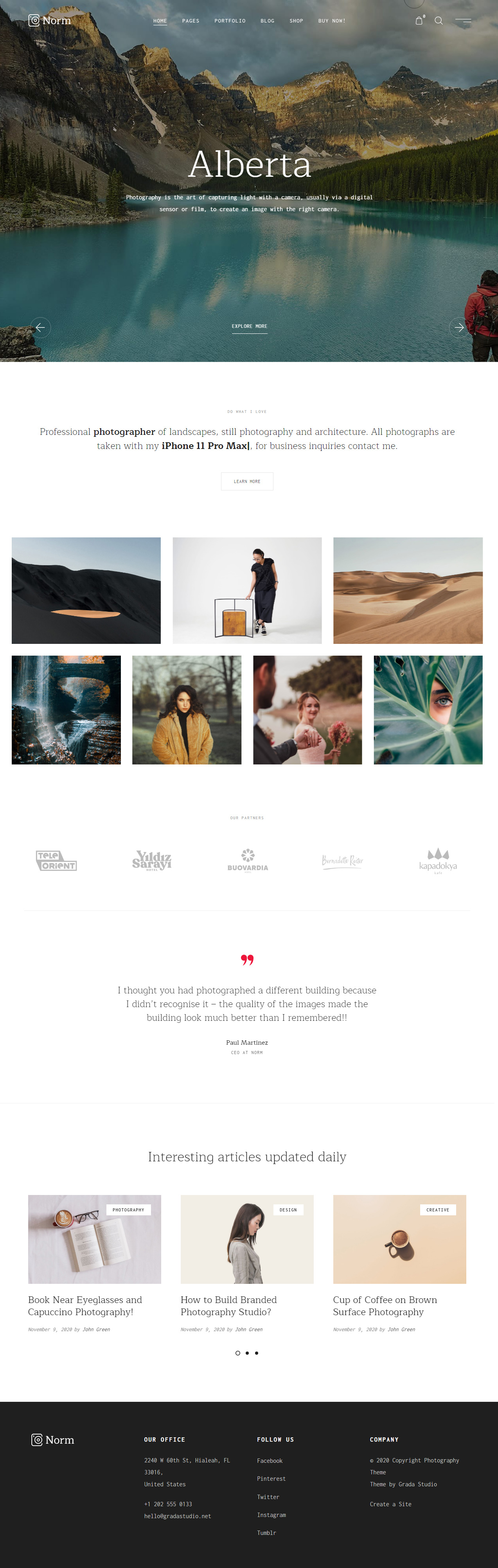 Norm Best WordPress Photography Themes