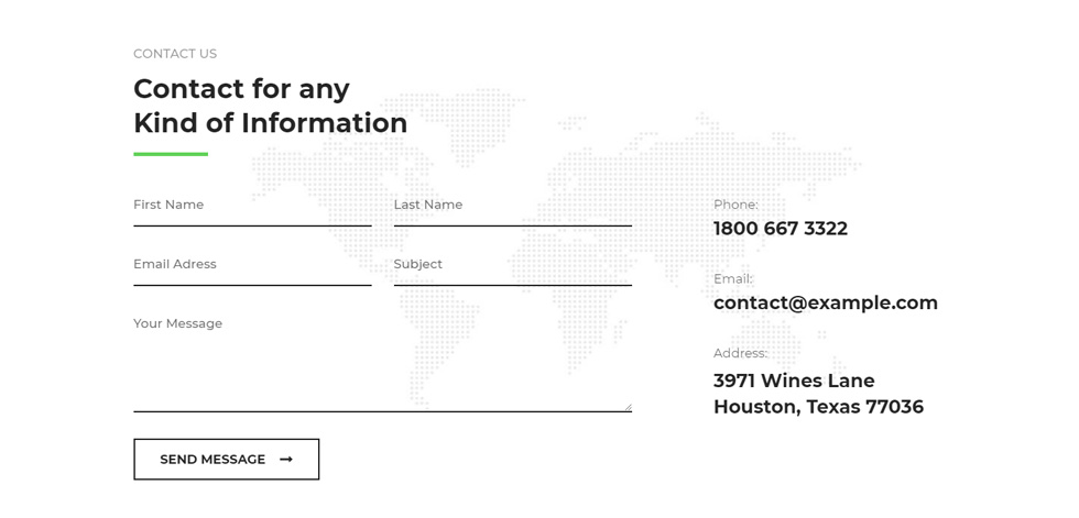 Contact page