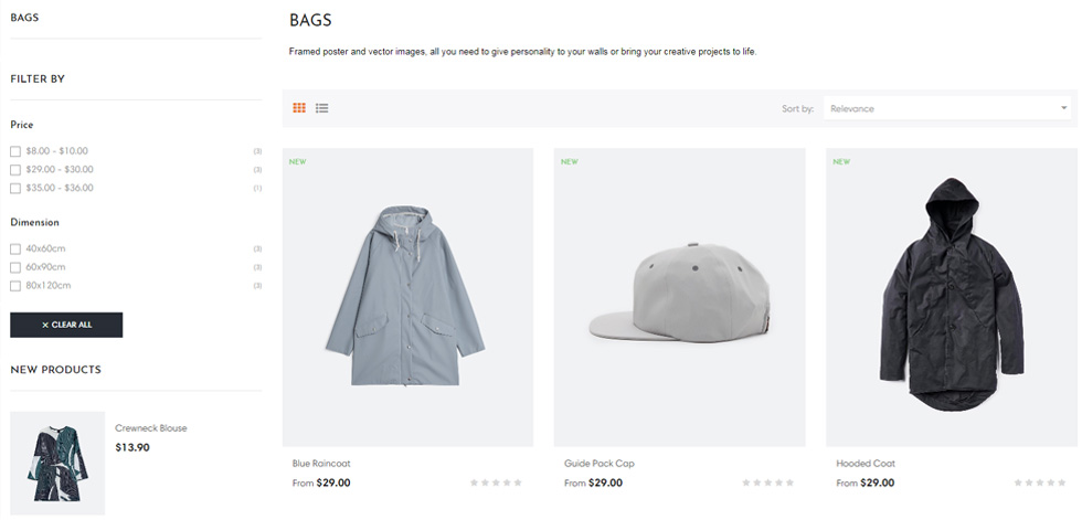 Category page