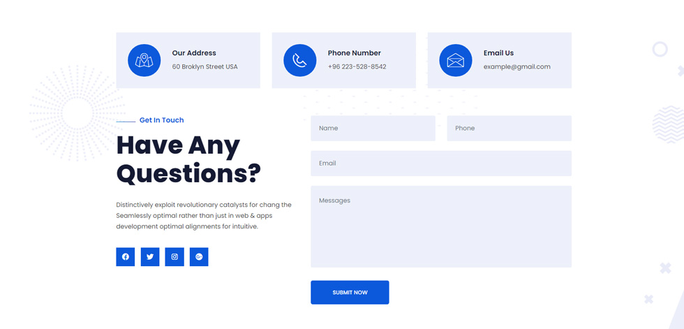 Contact page