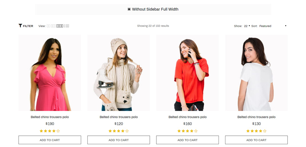 Shop page