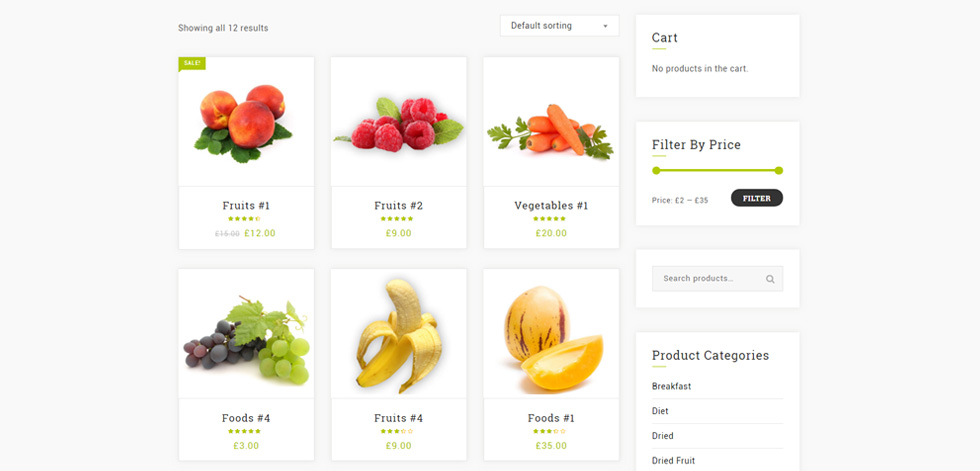 Shop page