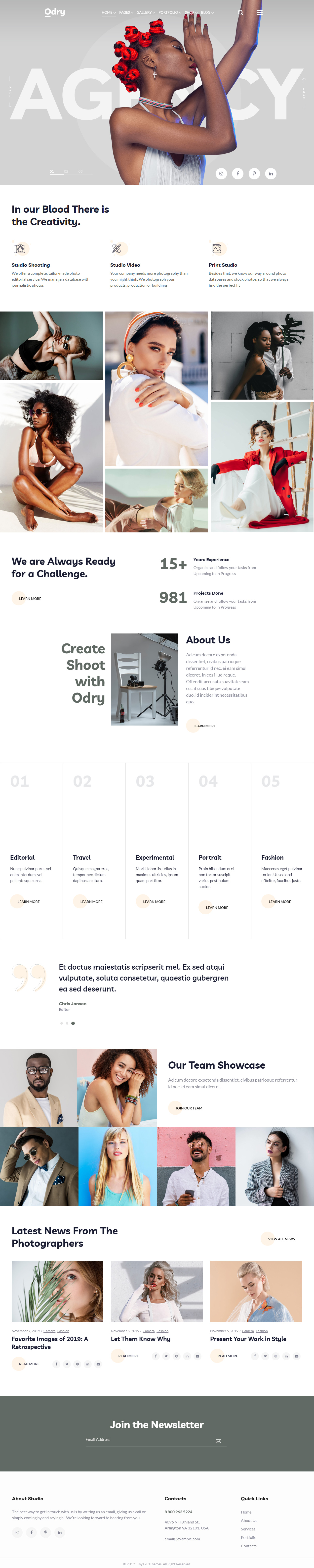 Odry Best WordPress Photography Themes