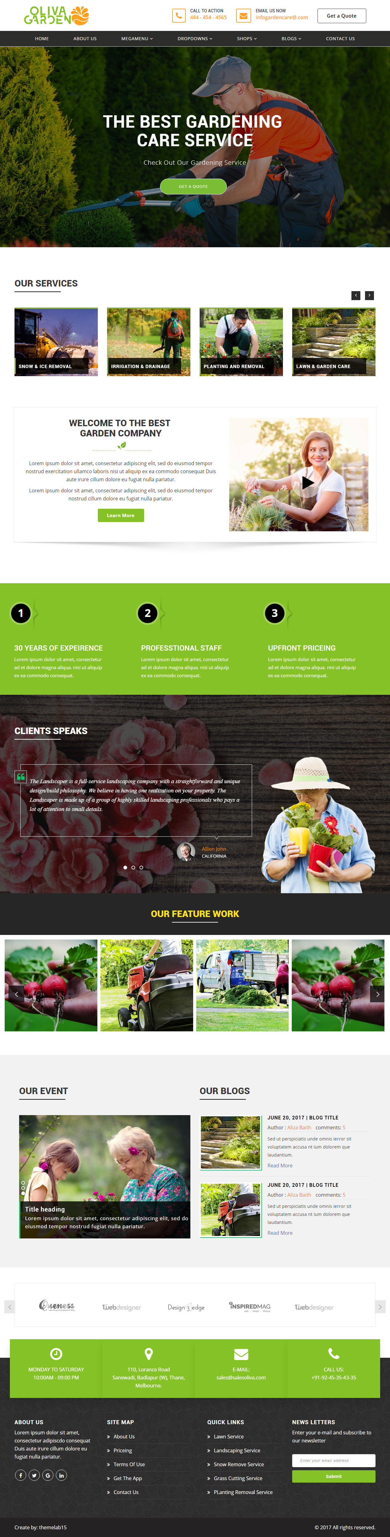 Oliva Garden Garden HTML5 Template