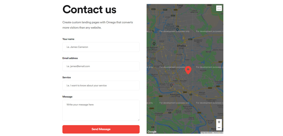 Contact page