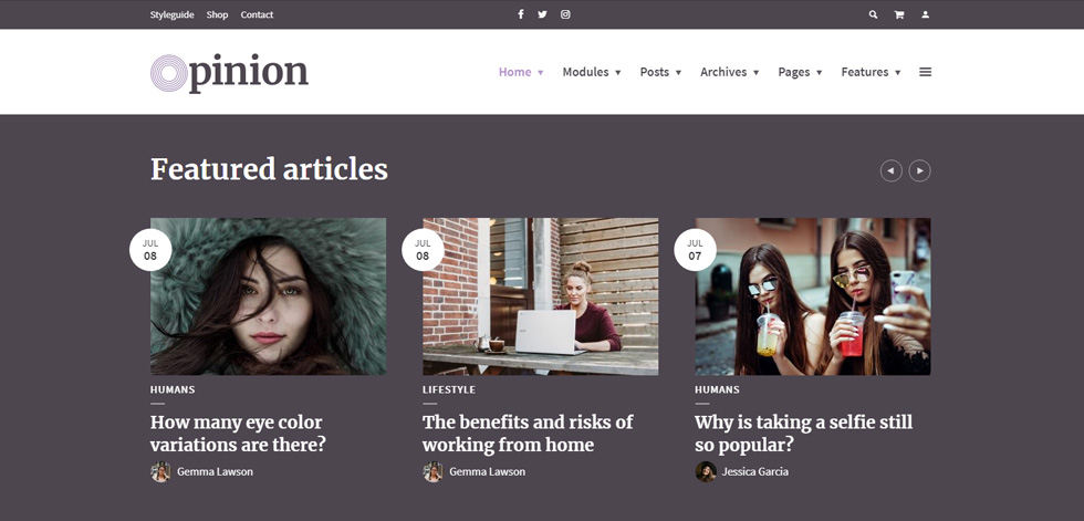 Home page