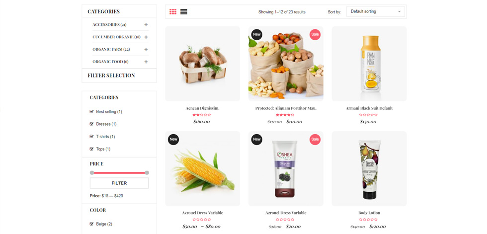 Category page