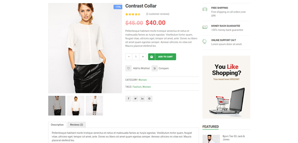 Product page