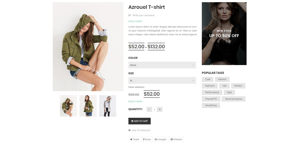 Product page