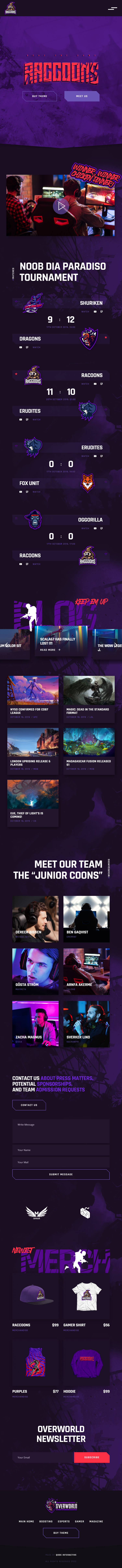 Overworld – Premium Responsive Gaming WordPress Theme theme — Tablet preview