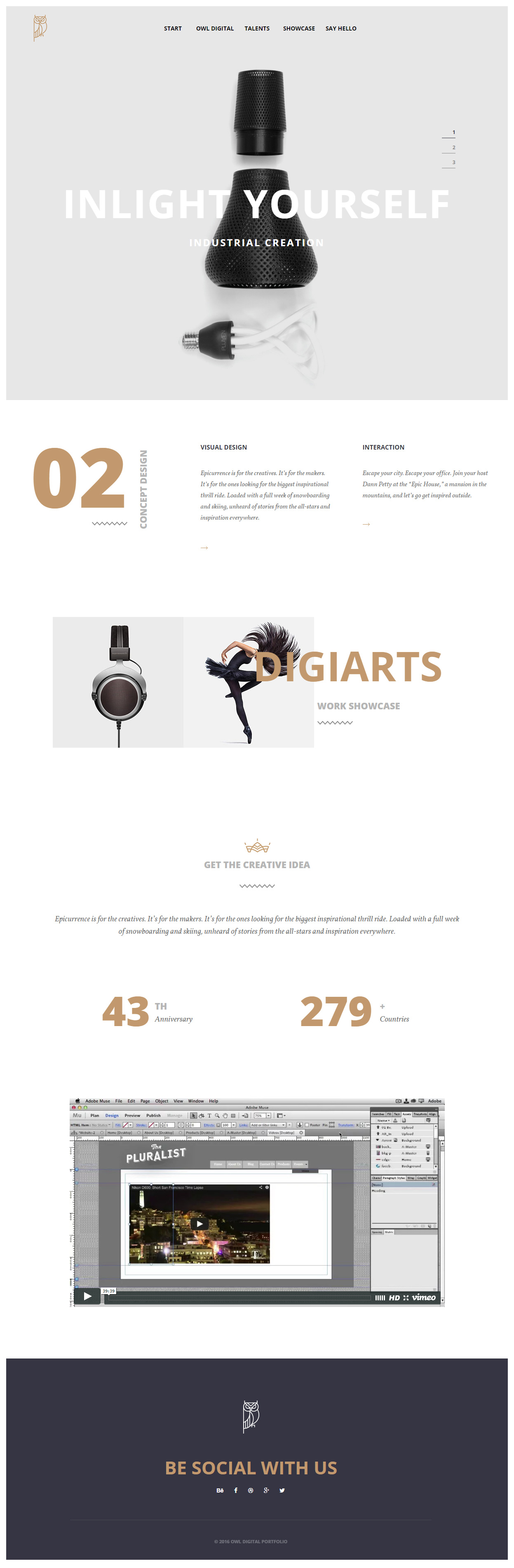 OWL Adobe Muse Freelance Themes