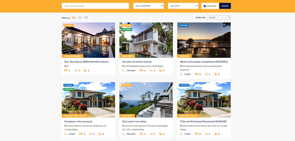 Property listing