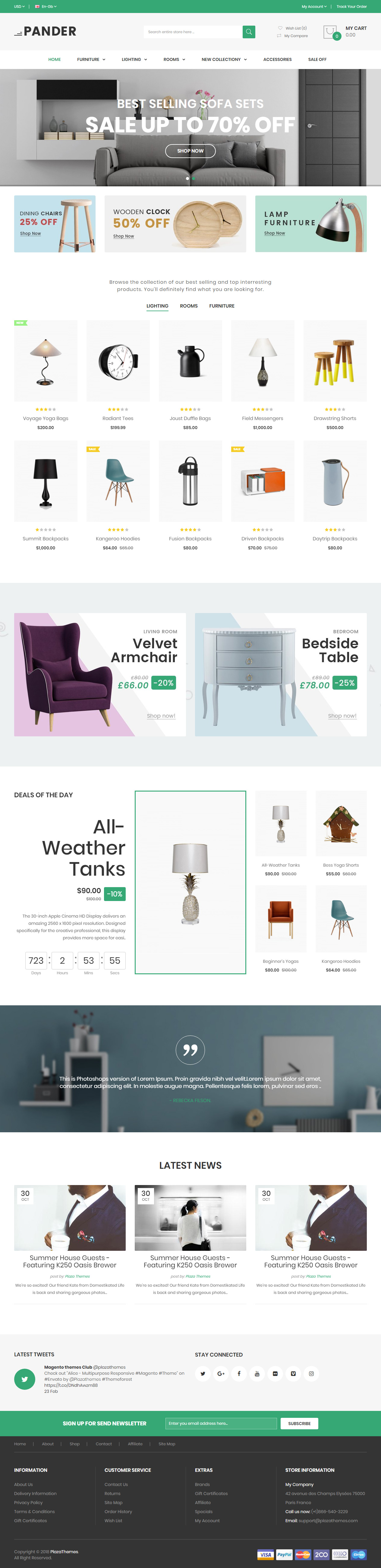 Pander Opencart Furniture Theme