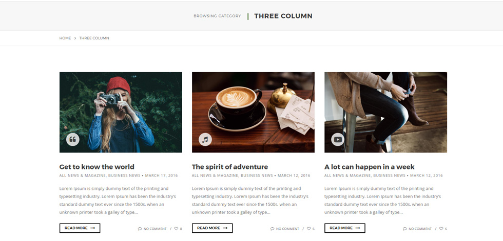 Category page