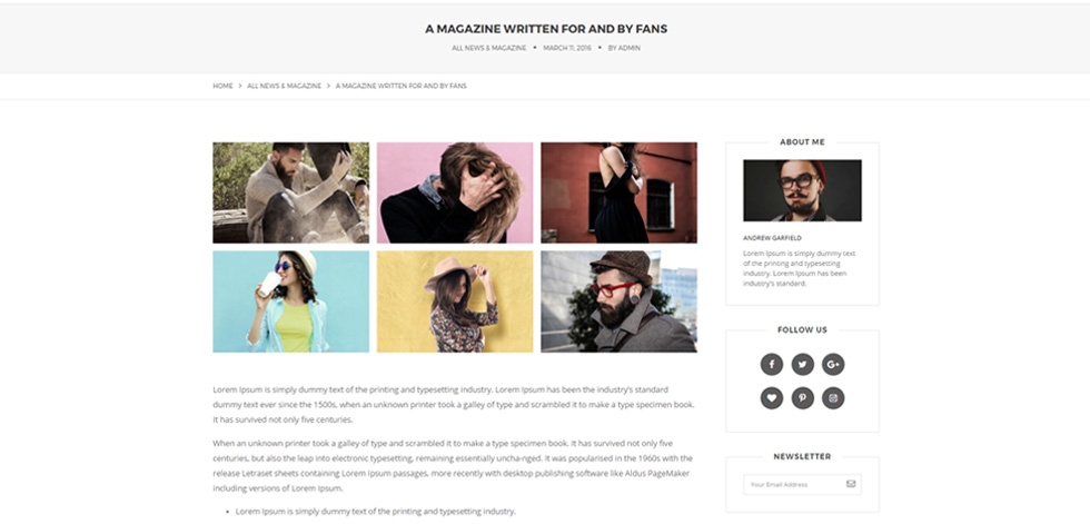 Product page