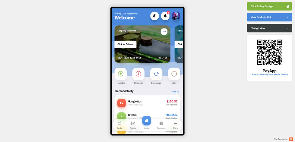 Home screen