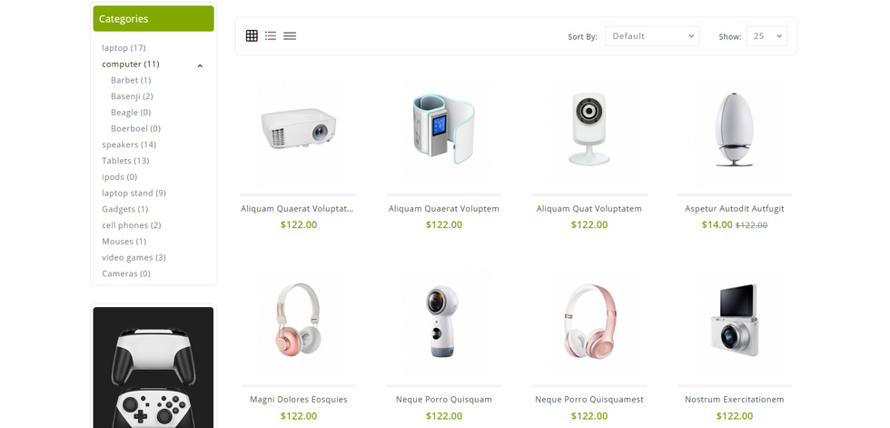 Category page