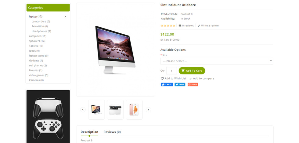 Product page