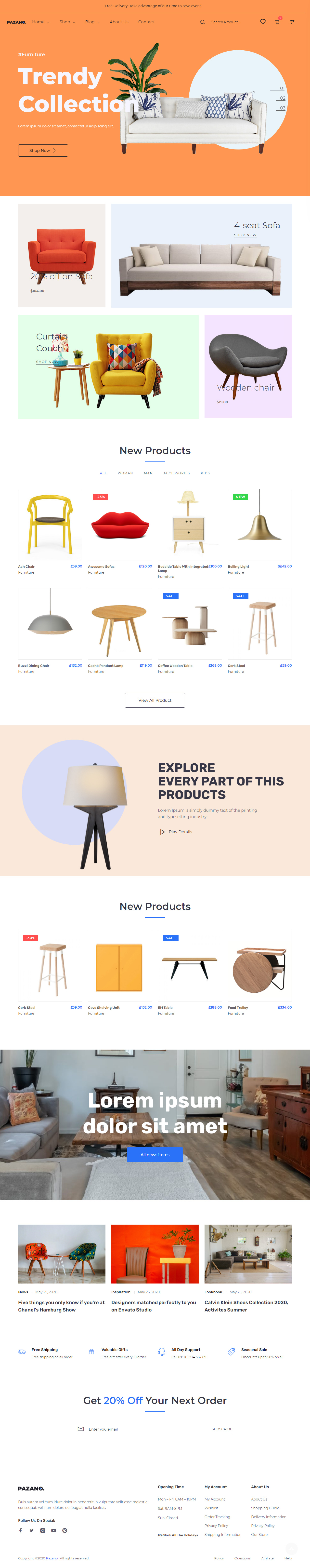 Pazano. HTML5 Bootstrap 5 Templates