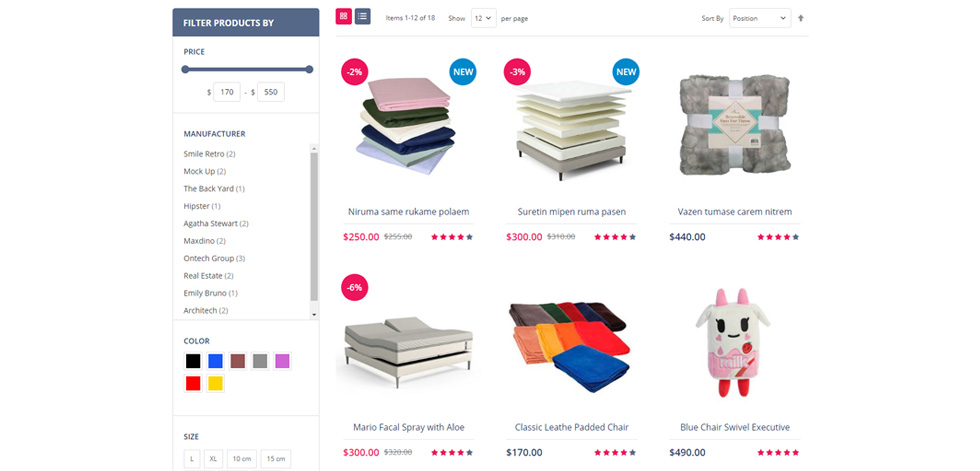 Category page