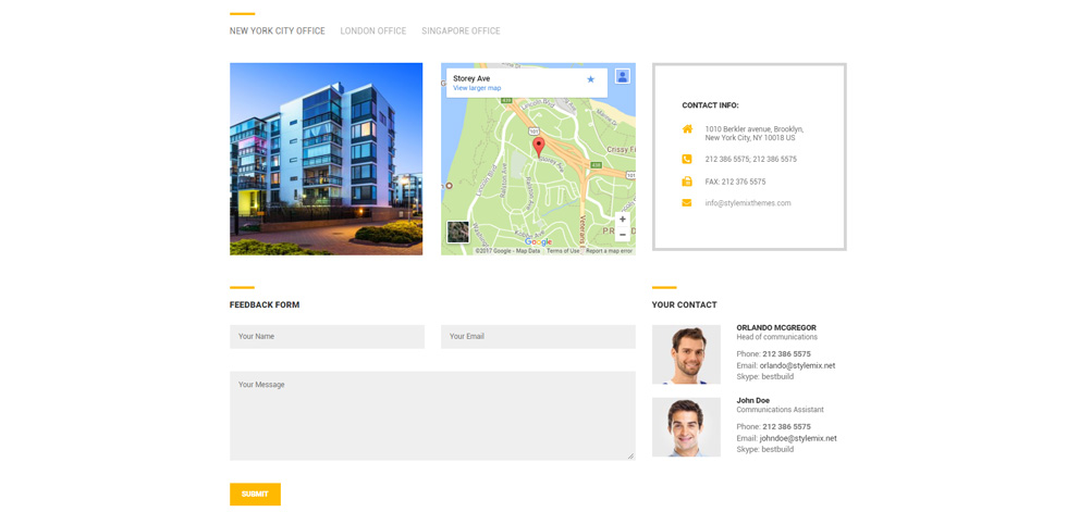 Contact page