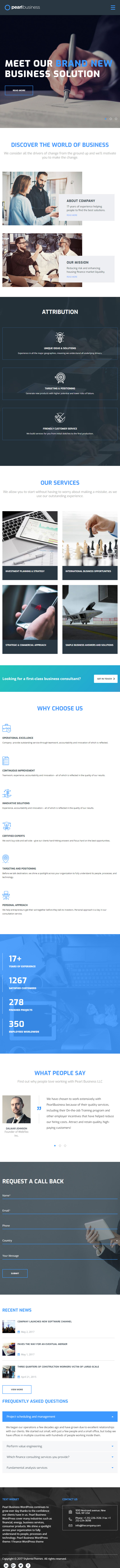 Pearl – Premium Responsive True Multi-niche WordPress Theme theme — Tablet preview