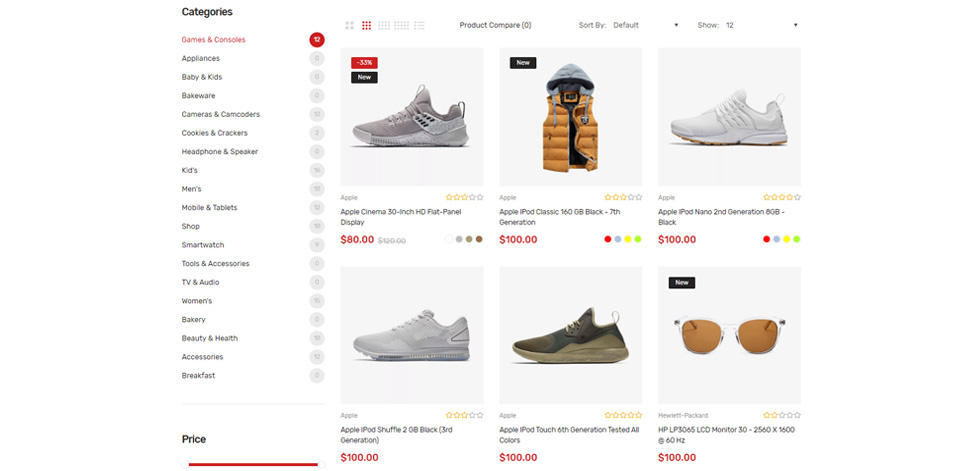 Category page