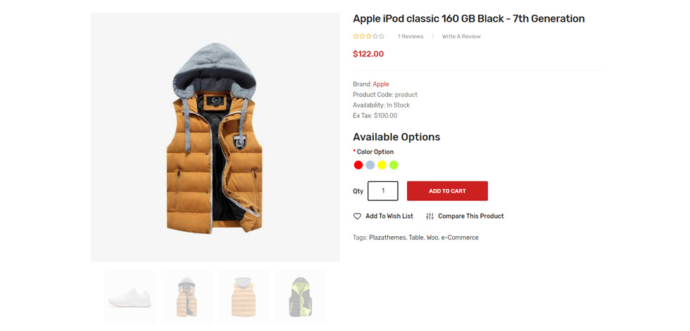 Product page