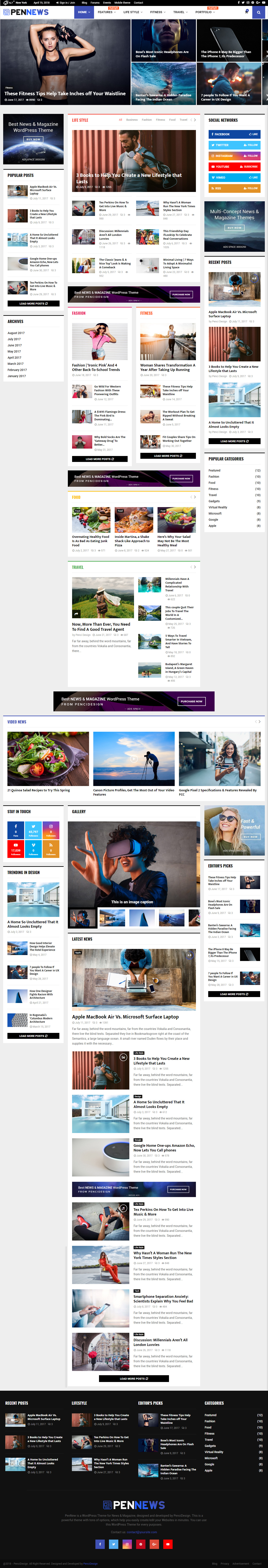 PenNews WordPress Event Calendar Theme