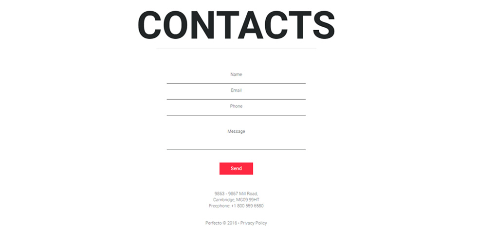 Contact page