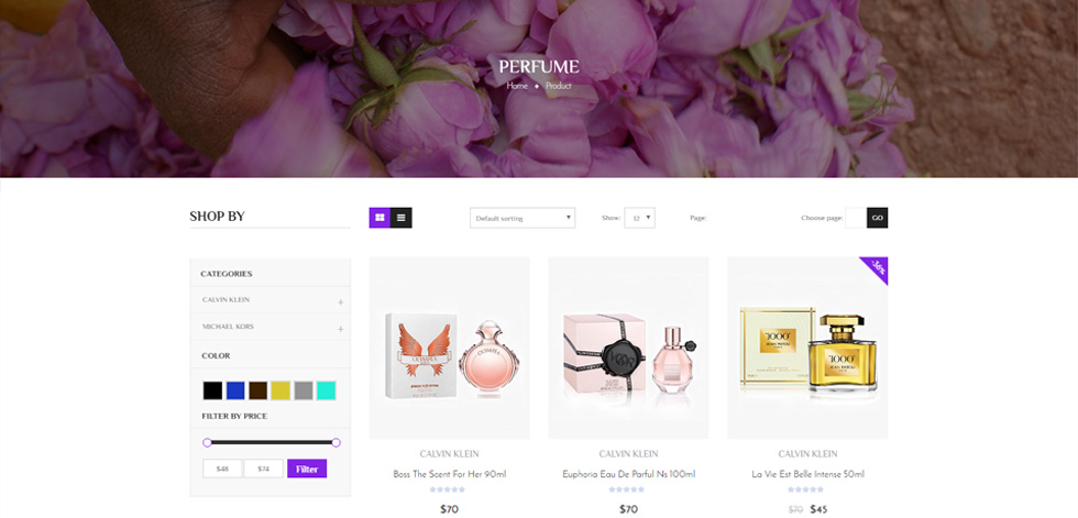 Shop page