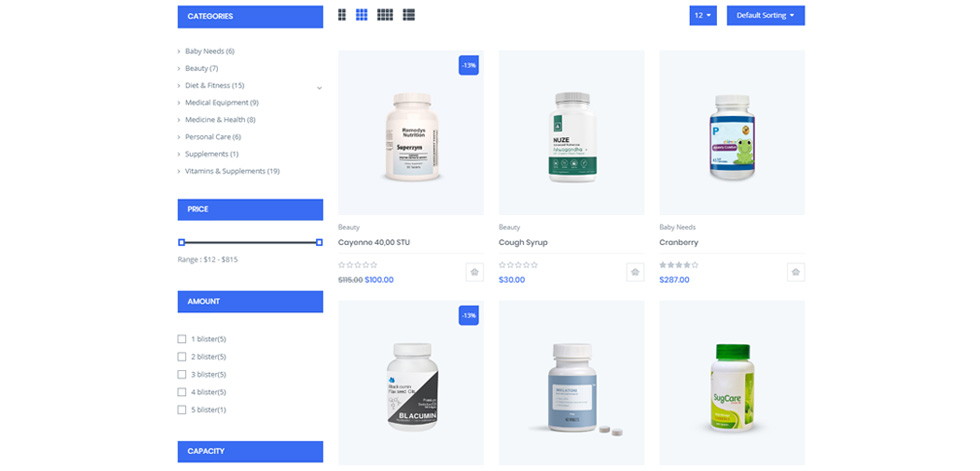 Shop page