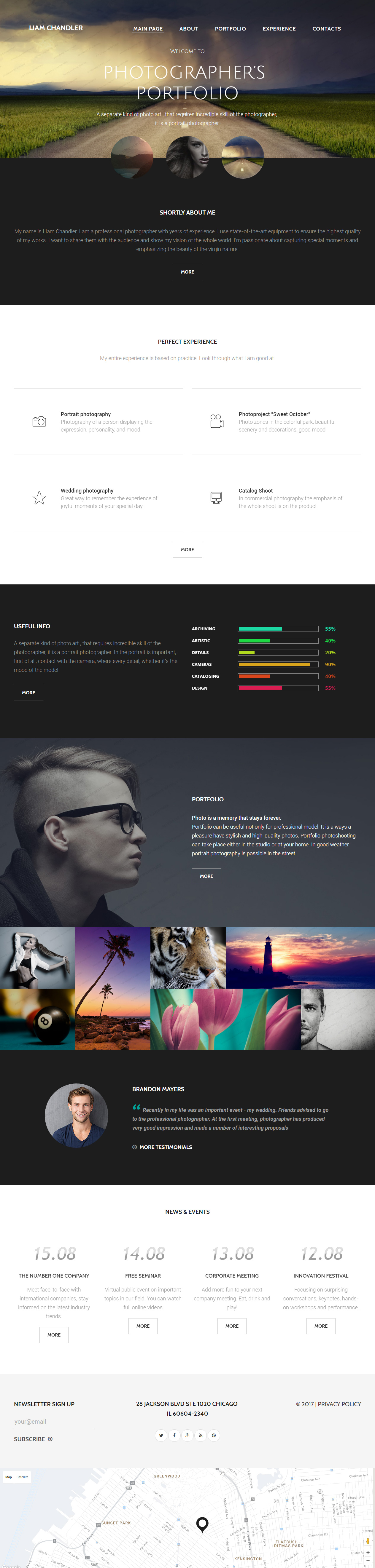 Photographer HTML5 Photography Website Templates