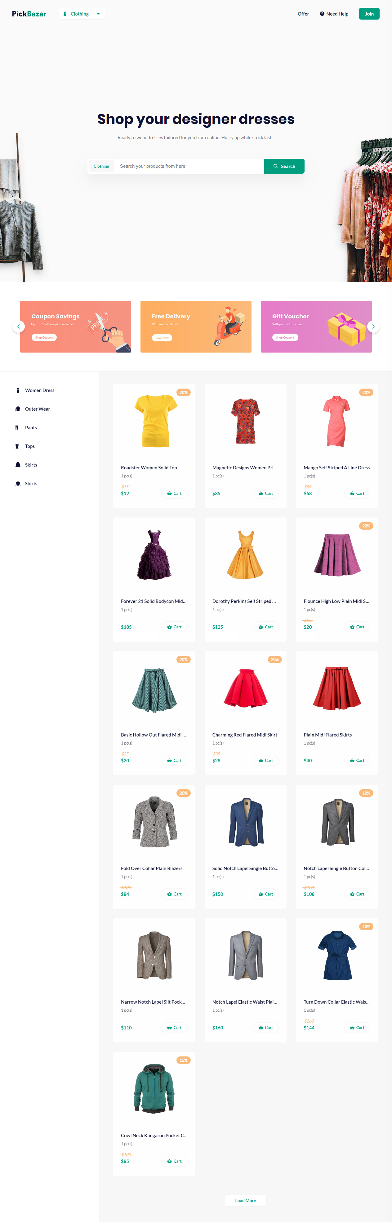 Pickbazar Fashion HTML5 Templates