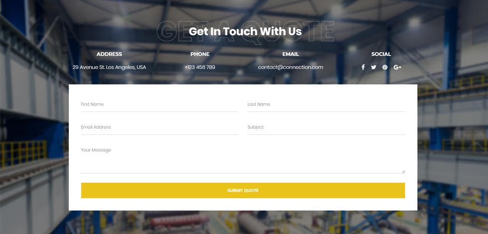 Contact page