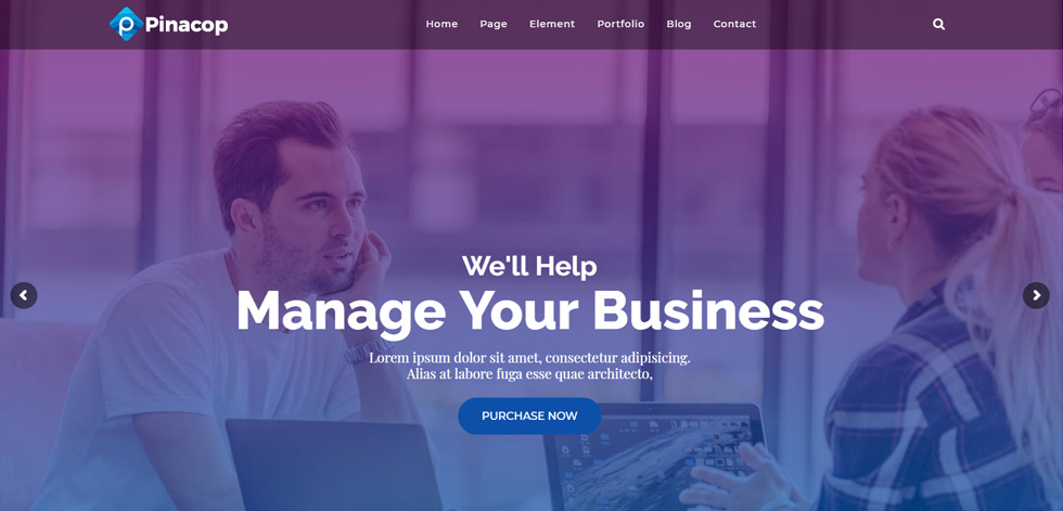 Welcome screen