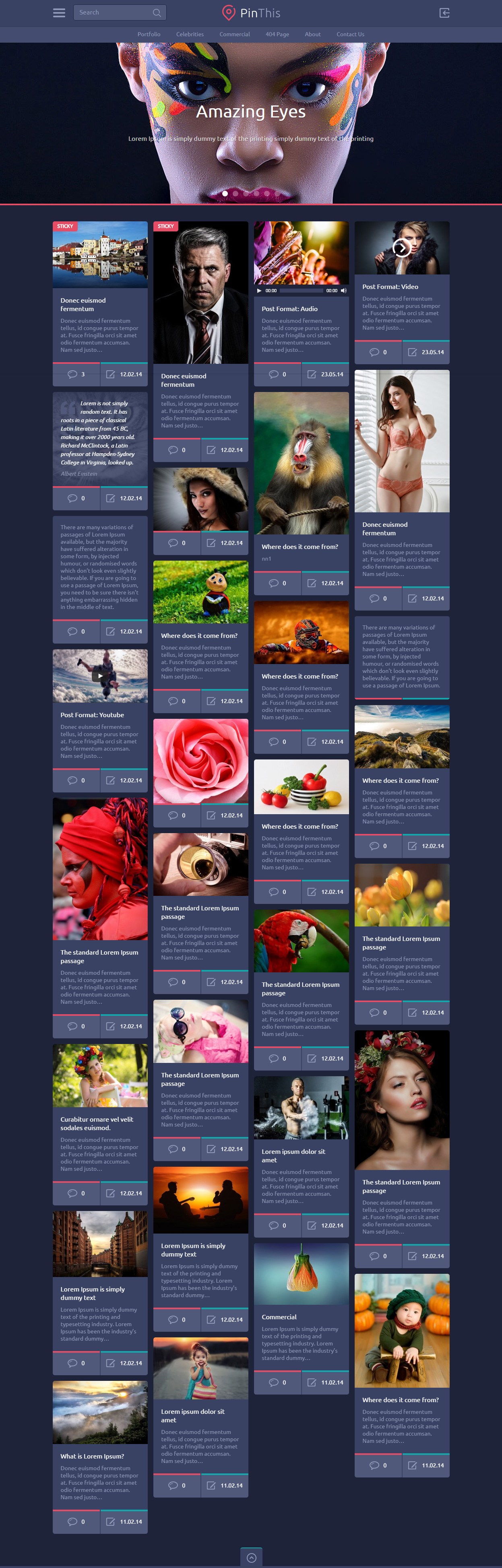 PinThis WordPress Theme Like Pinterest