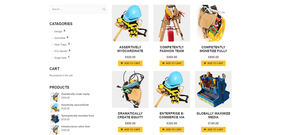 Shop page